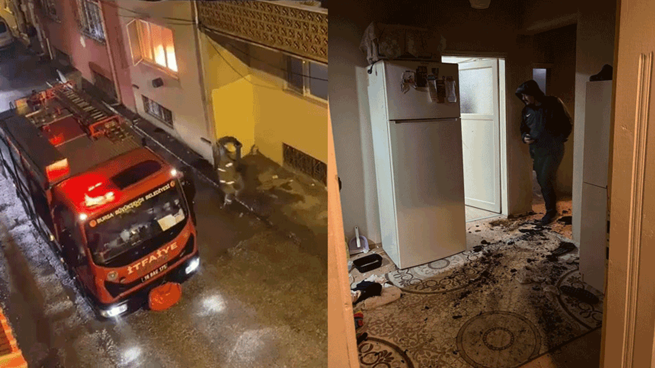 Bursa’da eşiyle tartışan adam evi ateşe verdi