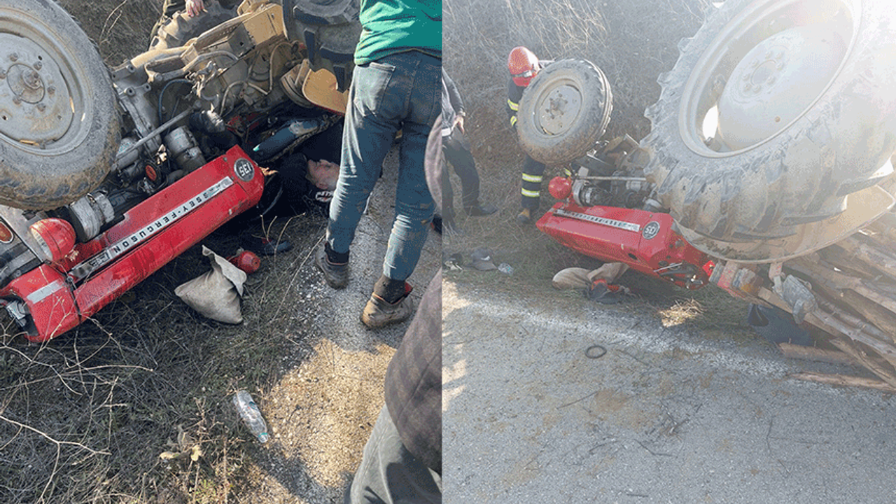 Bilecik'te traktörün altına sıkıştı: AFAD kurtardı