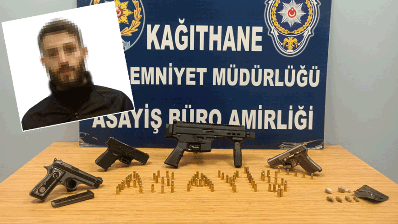 İstanbul'da yağmacı firari silahlarla yakalandı