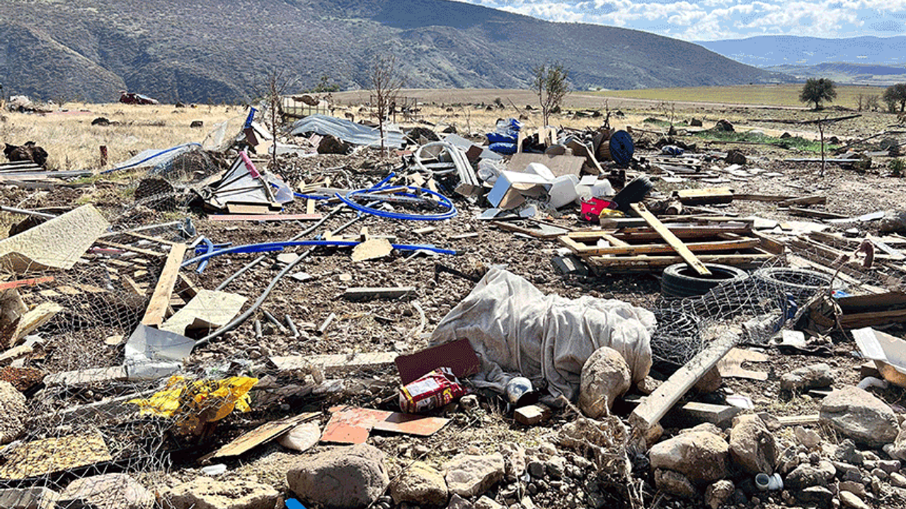 Ankara'da fırtınada hasar gören bölge görüntülendi