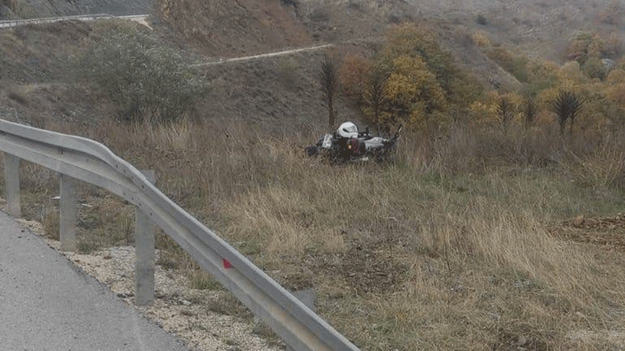 Bilecik'te motosiklet şarampole uçtu: Sürücü yaralandı