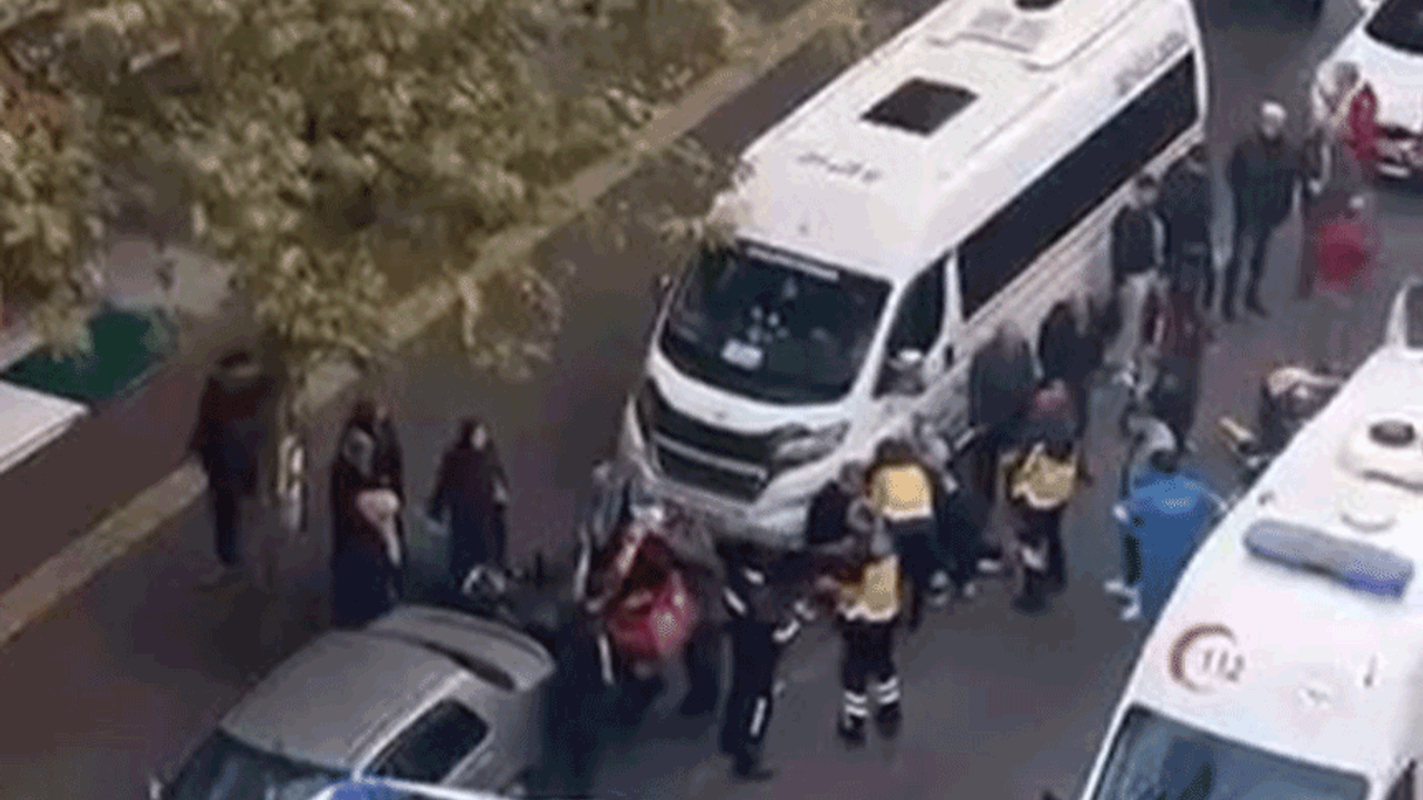 Bursa'da kurye kaygan yolda dengesini kaybederek düştü