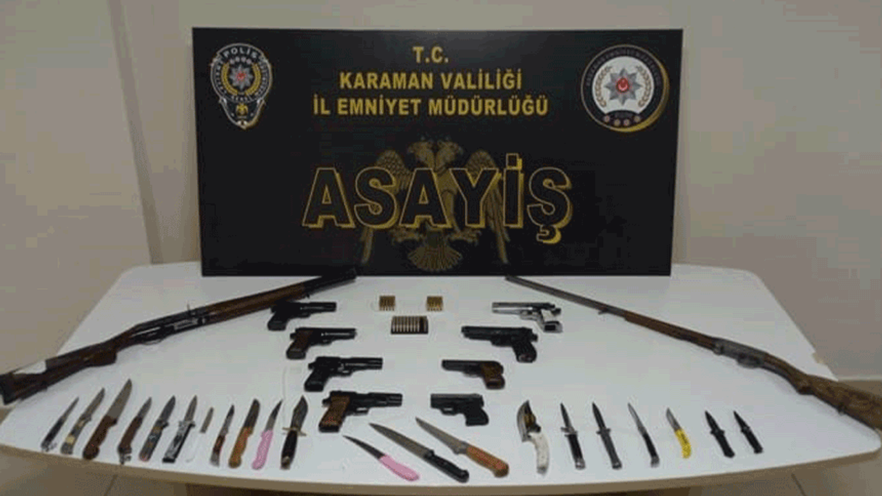Karaman'da asayiş uygulaması: 11 şahıs tutuklandı