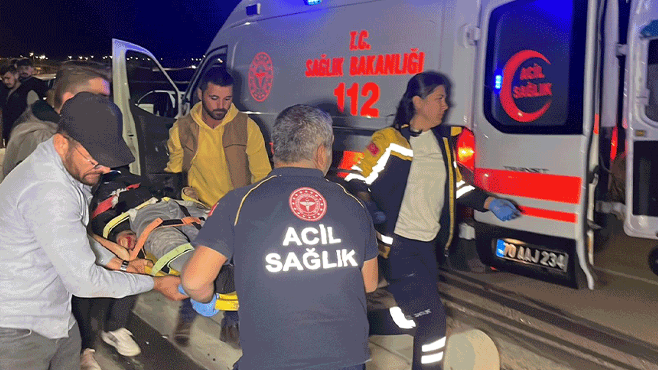 Karaman'da devrilen motosikletin sürücüsü ağır yaralandı