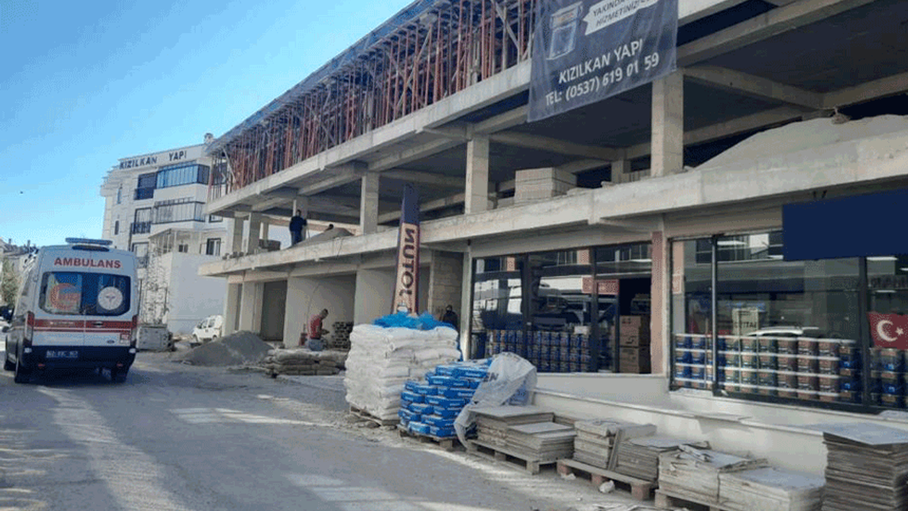 Konya'da inşaattan düşen işçi yaralandı
