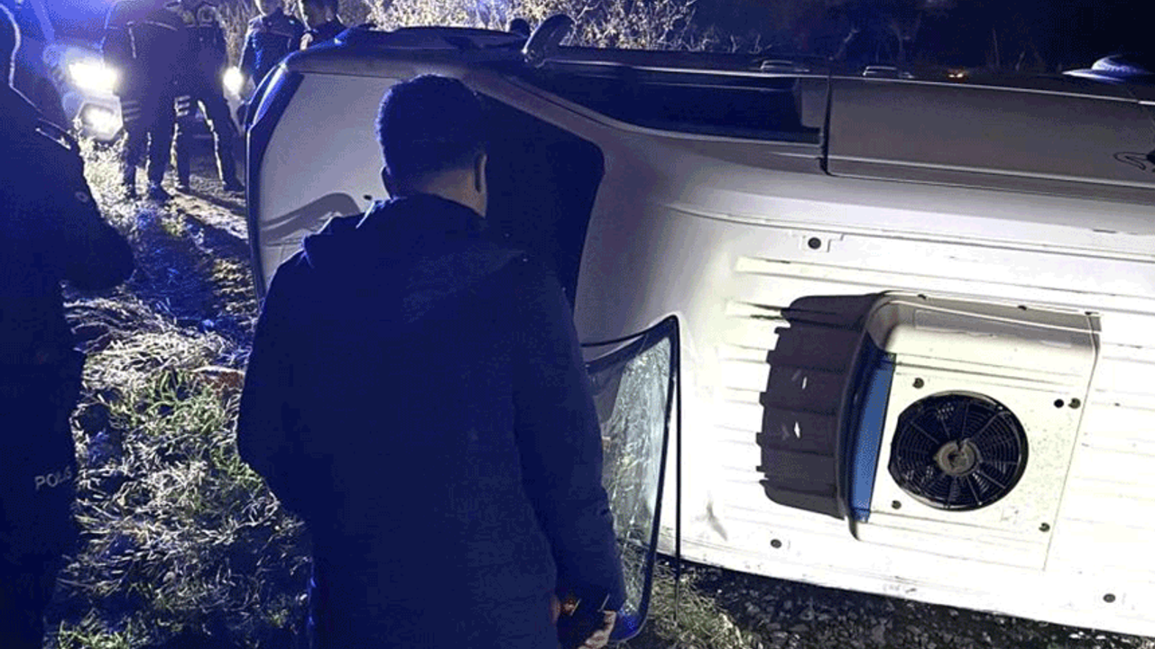 Kütahya'da polisten kaçan sürücü kaza yaptı