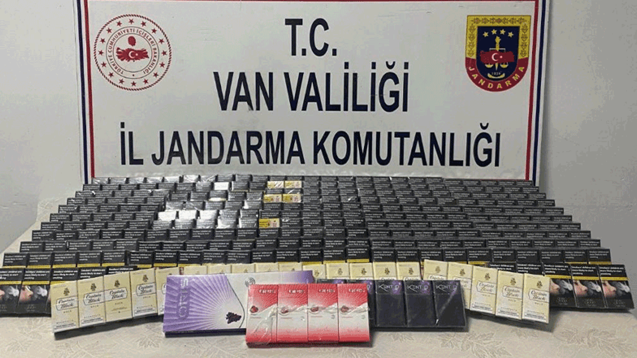 Van’da bin 859 paket kaçak sigara ele geçirildi