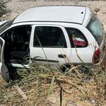 Aydın'da otomobil şarampole uçtu