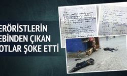 Teröristlerin cebinden çıkan notlar şoke etti