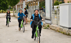 Eskişehir'de kadınlarla pedallıyoruz bisiklet okulu eğitimleri başladı