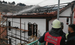 Tokat'ta tarihi konakta korkutan yangın!