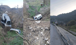 Amasya'da şarampole uçan aracın sürücüsü alkollü çıktı