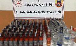 Isparta'da litrelerce kaçak alkol ele geçirildi
