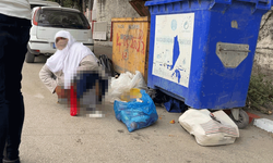 Bilecik'te dilenci kadın sokak ortasına tuvaletini yaptı