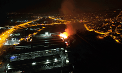 Kahramanmaraş’ta fabrika yangını: Drone ile görüntülendi