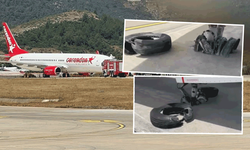 Antalya'da yolcu uçağının lastiği patladı: Gövdesi üzerine iniş yaptı