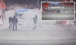 Bursa'da faciadan dönüldü: Yakıt alan araç alev aldı