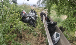 Bursa'da motosiklet su kanalına çarptı: 1 ölü 1 yaralı