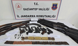 Gaziantep'te yapılan operasyonda 23 adet silah ele geçirildi