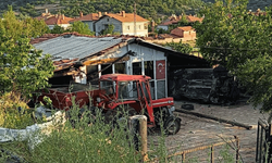 Kütahya'da kontrolden çıkan araç evin bahçesine uçtu