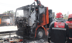 Sakarya'da tır alevlere teslim oldu