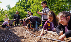 Tepebaşı'nda fidanlar çocuklarla buluştu