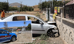 Elazığ'da kontrolden çıkan otomobil bahçe duvarına çarptı: 5 yaralı