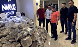 Konya'da şüpheli araçtan kilolarca uyuşturucu çıktı