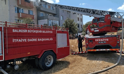 Balıkesir'de ocakta unutulan yemekten yangın çıktı