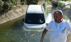 Malatya'da sulama kanalına uçtu: Kazayı ucuz atlattı