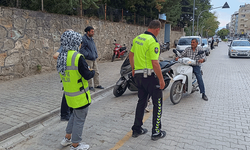 Afyon'da okul çevrelerinde trafik denetimi