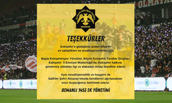 Eskişehirspor'a teşekkür mesajı