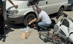 Adıyaman'da motosiklet ile bisiklet çarpıştı kazada 1 kişi yaralandı