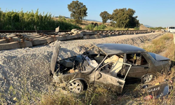 Aydın'da otomobil takla attı, sürücü yaralandı
