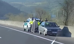 Bolu'da TEM’de kilometrelerce mesafe ters şeritten gitti: 9 bin TL ceza yedi