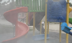 Eskişehir’de oyun parkında yangın paniği