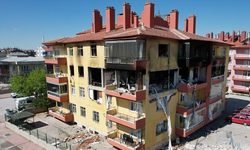 Konya'da apartmandaki doğal gaz patlaması yaşandı