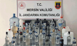 Mersin'de 127 litre sahte içki ele geçirildi