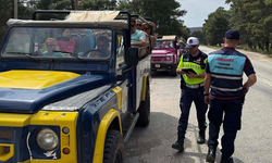Muğla'da Jeep Safari araçlarına Jandarma denetimi