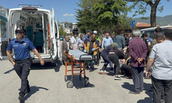 Tokat'ta kontrolsüzce yola çıkan vatandaşa motosiklet çarptı