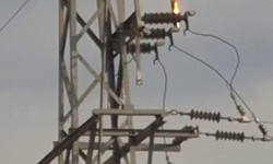Adıyaman’da elektrik hattında çıkan yangın korkuttu