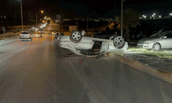 Adıyaman'da kontrolden çıkan otomobil takla attı: 2 yaralı