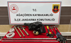 Aksaray'da kaçak kazı yapanlara jandarmadan baskın