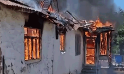 Amasya'da kerpiç evde korkutan yangın