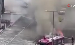 Ankara'da araç yangını paniğe neden oldu