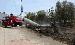 Antalya'da bahçede yangın çıktı