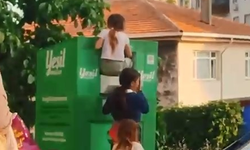 Bursa'da canlarını hiçe sayarak giysi kumbarasından kıyafet çaldılar