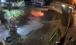 Hatay'da drift atmaya doymayan sürücü kamerada