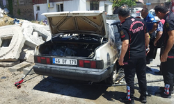Kahramanmaraş'ta fırından aldığı köz otomobili yaktı