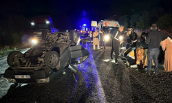 Karabük’te takla atan otomobilde 1’i çocuk 4 yaralı